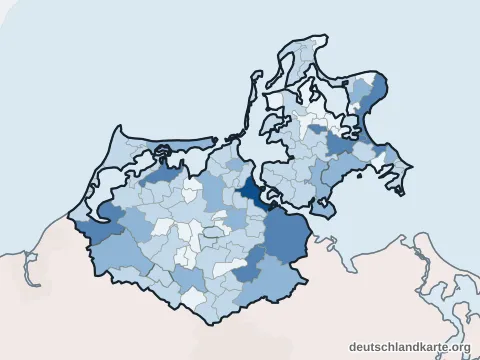 Vorschau: Einwohnerkarte vom Landkreis Vorpommern-Rügen