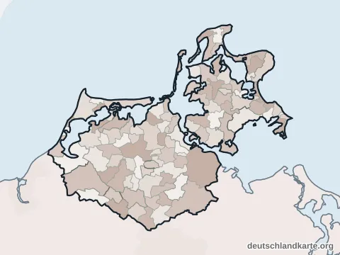 Vorschau: Ortskarte vom Landkreis Vorpommern-Rügen