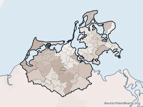 Vorschau: Verwaltungsgliederung vom Landkreis Vorpommern-Rügen