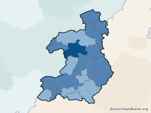 Einwohnerkarte: Landkreis Waldeck-Frankenberg