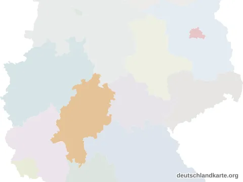 Lagekarte: Landkreis Waldeck-Frankenberg