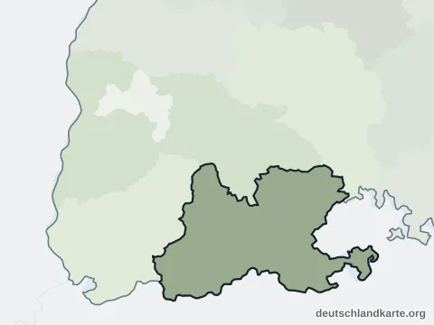 Vorschau: Nachbarkreiskarte vom Landkreis Waldshut