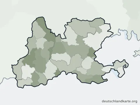 Vorschau: Ortskarte vom Landkreis Waldshut