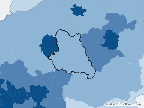 Vorschau: Bevölkerungsdichte vom Kreis Warendorf