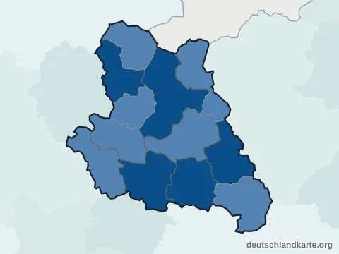 Vorschau: Einwohnerkarte vom Kreis Warendorf