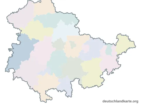 Karte im Bundesland: Wartburgkreis