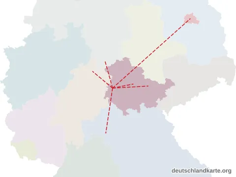 Entfernungskarte: Wartburgkreis