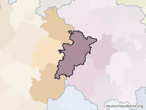 Nachbarkreiskarte: Wartburgkreis