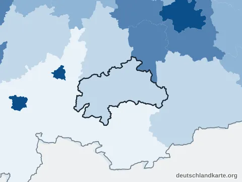 Vorschau: Bevölkerungsdichte vom Landkreis Weilheim-Schongau