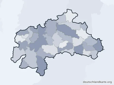 Vorschau: Ortskarte vom Landkreis Weilheim-Schongau