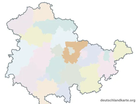 Vorschau: Karte im Bundesland vom Landkreis Weimarer Land