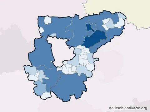 Vorschau: Einwohnerkarte vom Landkreis Weimarer Land