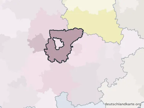 Vorschau: Nachbarkreiskarte vom Landkreis Weimarer Land