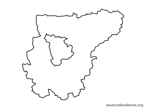 Vorschau: Umrisskarte vom Landkreis Weimarer Land