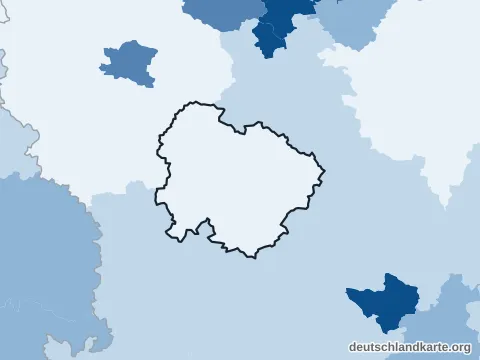 Vorschau: Bevölkerungsdichte vom Landkreis Weißenburg-Gunzenhausen