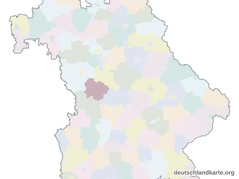 Karte: Landkreis Weißenburg-Gunzenhausen in Bayern