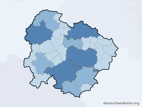 Vorschau: Einwohnerkarte vom Landkreis Weißenburg-Gunzenhausen