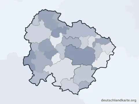 Vorschau: Ortskarte vom Landkreis Weißenburg-Gunzenhausen