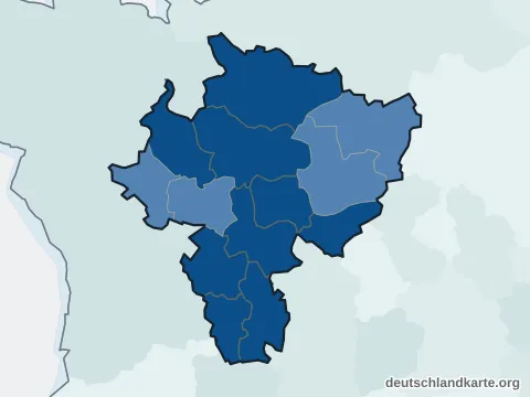 Vorschau: Einwohnerkarte vom Kreis Wesel