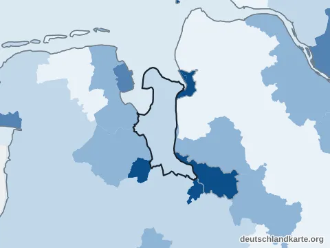 Vorschau: Bevölkerungsdichte vom Landkreis Wesermarsch