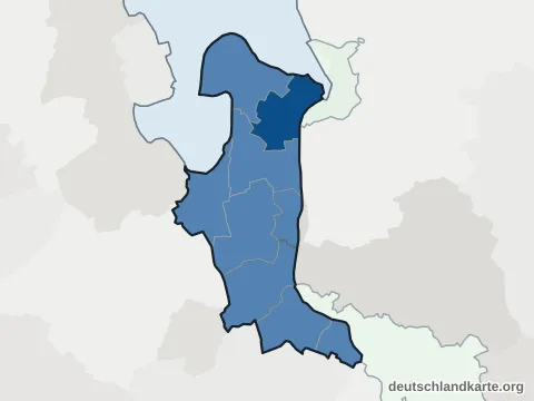 Vorschau: Einwohnerkarte vom Landkreis Wesermarsch