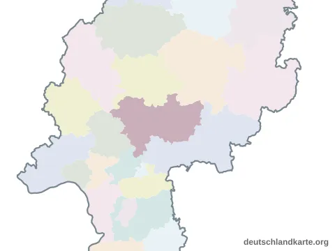 Vorschau: Karte im Bundesland vom Wetteraukreis