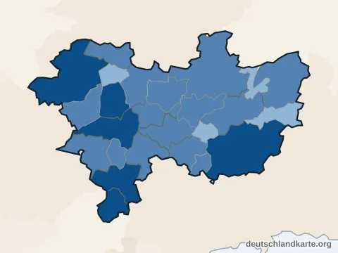 Vorschau: Einwohnerkarte vom Wetteraukreis