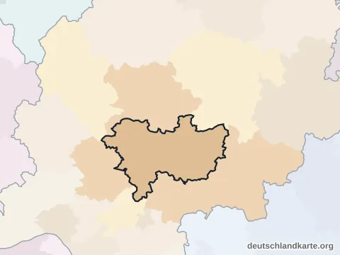 Vorschau: Nachbarkreiskarte vom Wetteraukreis