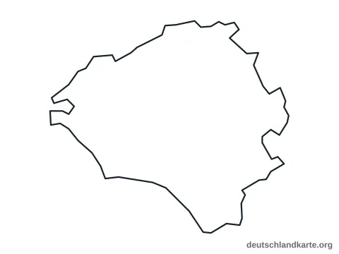 Vorschau: Umrisskarte von der kreisfreien Stadt Wiesbaden