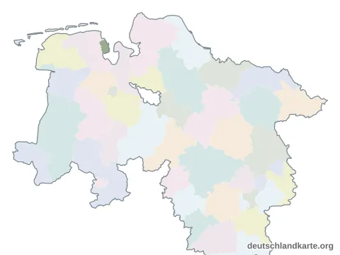 Vorschau: Karte im Bundesland von der kreisfreien Stadt Wilhelmshaven