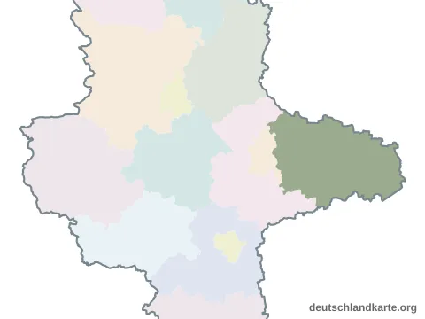 Vorschau: Karte im Bundesland vom Landkreis Wittenberg