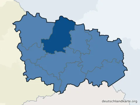 Vorschau: Einwohnerkarte vom Landkreis Wittenberg