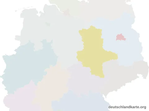 Vorschau: Lagekarte vom Landkreis Wittenberg