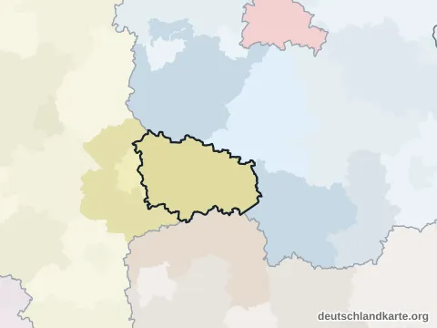 Vorschau: Nachbarkreiskarte vom Landkreis Wittenberg