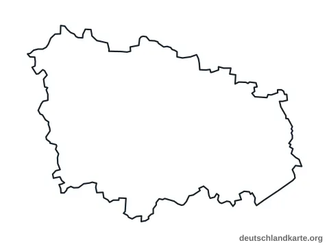 Vorschau: Umrisskarte vom Landkreis Wittenberg