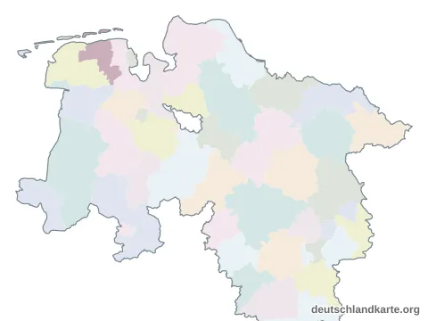 Vorschau: Karte im Bundesland vom Landkreis Wittmund