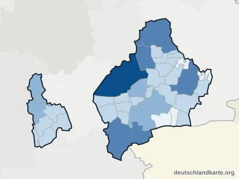 Vorschau: Einwohnerkarte vom Landkreis Wolfenbüttel