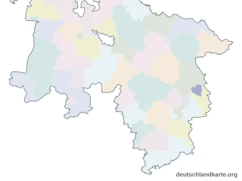 Vorschau: Karte im Bundesland von der kreisfreien Stadt Wolfsburg