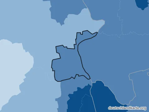 Vorschau: Bevölkerungsdichte von der kreisfreien Stadt Worms