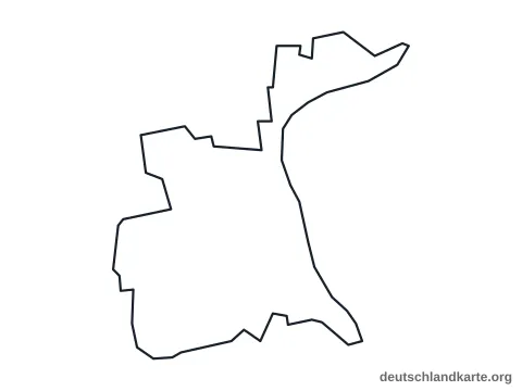 Vorschau: Umrisskarte von der kreisfreien Stadt Worms