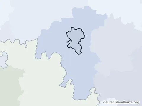 Vorschau: Nachbarkreiskarte von der kreisfreien Stadt Würzburg