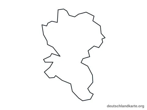 Vorschau: Umrisskarte von der kreisfreien Stadt Würzburg