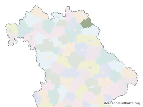 Karte: Landkreis Wunsiedel i.Fichtelgebirge in Bayern