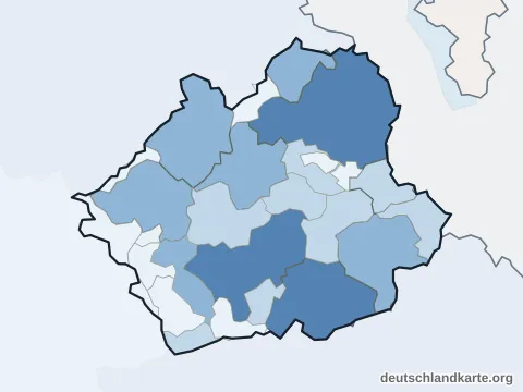 Vorschau: Einwohnerkarte vom Landkreis Wunsiedel i.Fichtelgebirge