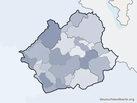 Vorschau: Ortskarte vom Landkreis Wunsiedel i.Fichtelgebirge