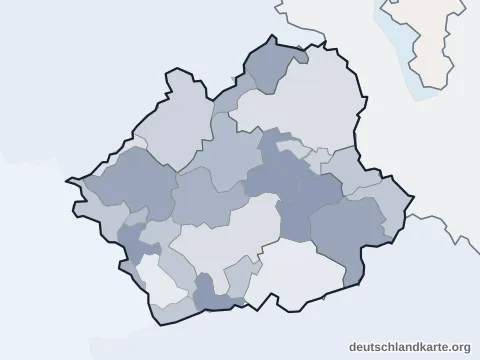 Vorschau: Verwaltungsgliederung vom Landkreis Wunsiedel i.Fichtelgebirge