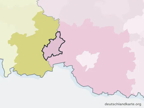 Vorschau: Nachbarkreiskarte von der kreisfreien Stadt Zweibrücken
