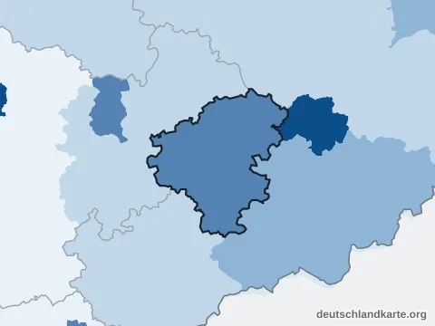 Vorschau: Bevölkerungsdichte vom Landkreis Zwickau