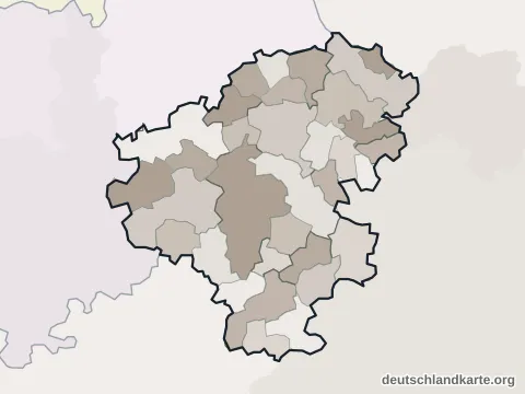 Vorschau: Ortskarte vom Landkreis Zwickau