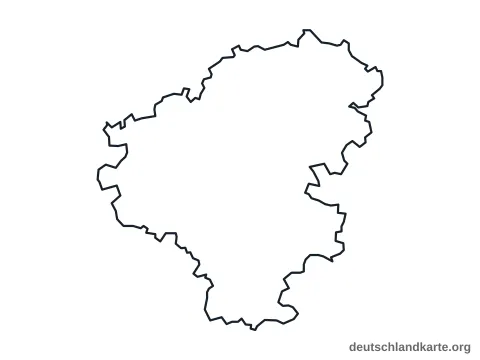 Vorschau: Umrisskarte vom Landkreis Zwickau